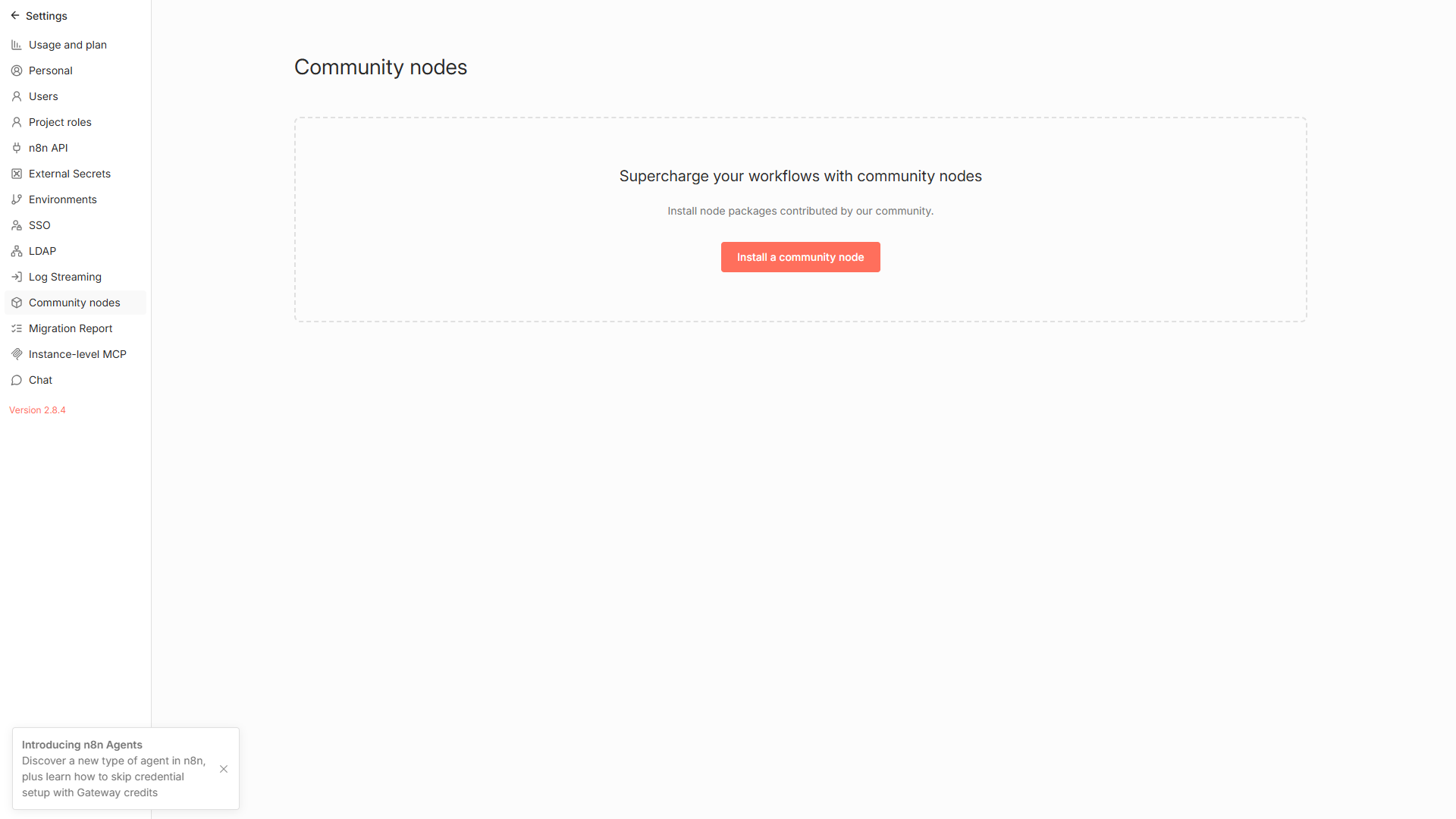 Community Node in n8n UI