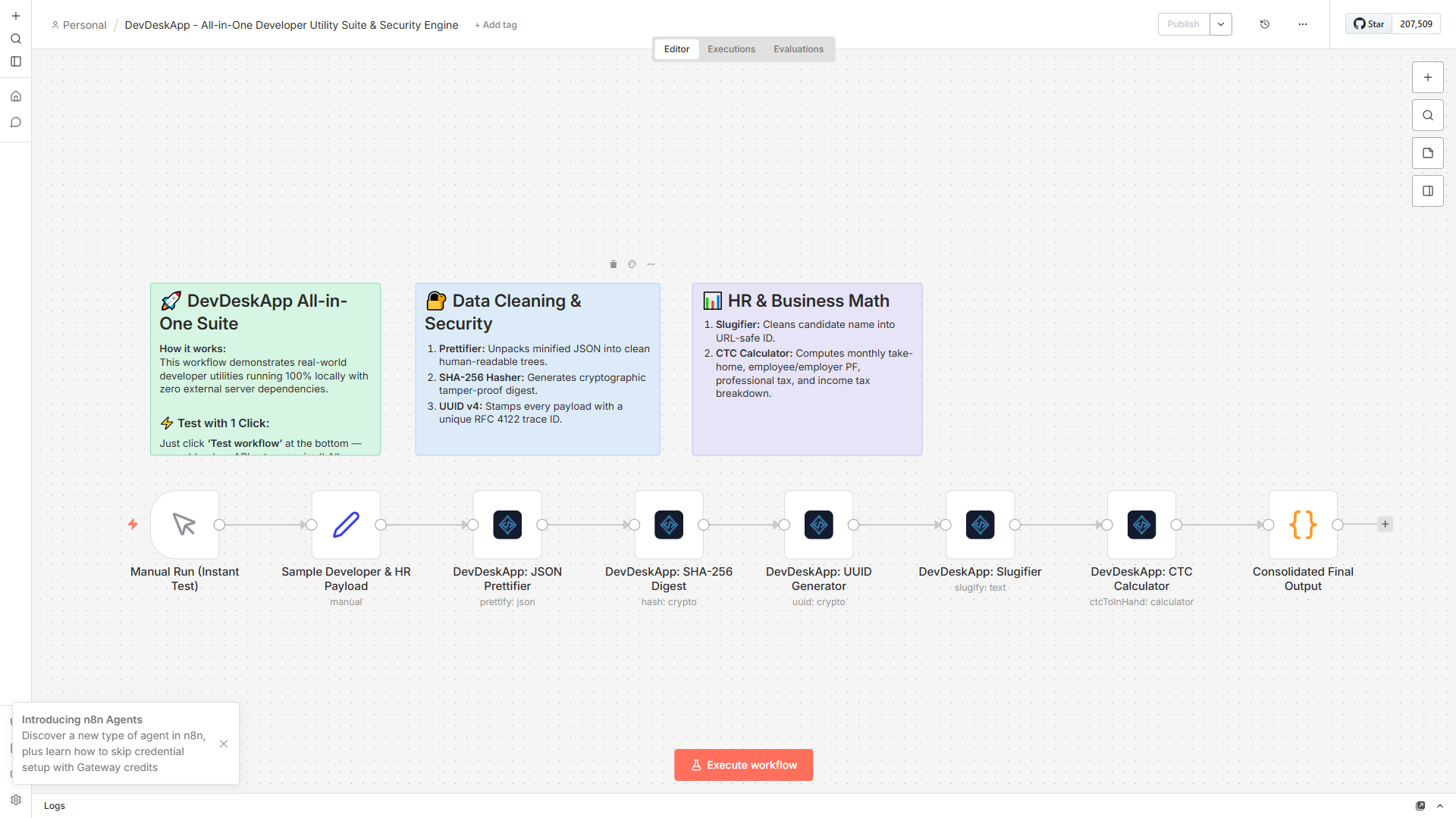 DevDeskApp Workflow Canvas